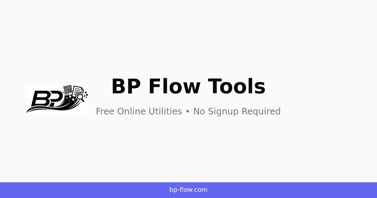 BP Flow Tools - Free Online Utilities